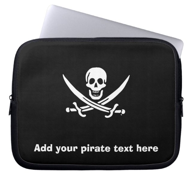 Housse Pour Ordinateur Portable Jolly roger drapeau de pirate (Devant)