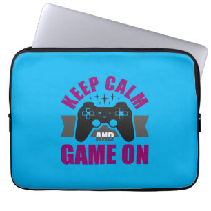 Housse Pour Ordinateur Portable Joueur Cadeau Gardez Le Calme Jeux Sur