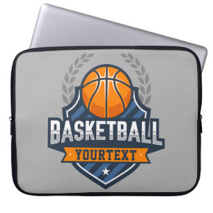 Housse Pour Ordinateur Portable Joueur de basket AJOUTER LE NOM Varsity School Tea