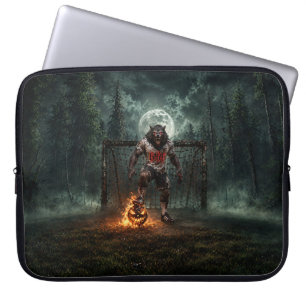 Housse Pour Ordinateur Portable Joueur de football Loup-Garou Halloween Horreur Ar
