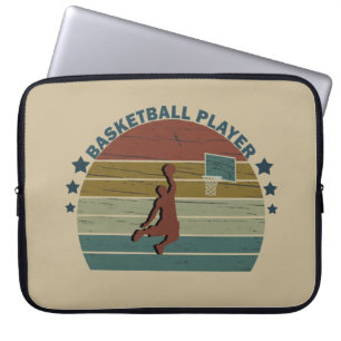 Housse Pour Ordinateur Portable joueur vintage de basket