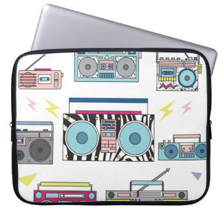 Housse Pour Ordinateur Portable Joueurs de Cassette rétro : 80s Art Vintage