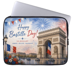 Housse Pour Ordinateur Portable Jour de la Bastille Arc de triomphe Paris France f