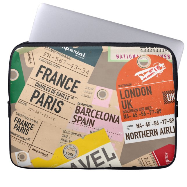 Housse Pour Ordinateur Portable Journal de voyage (Devant)