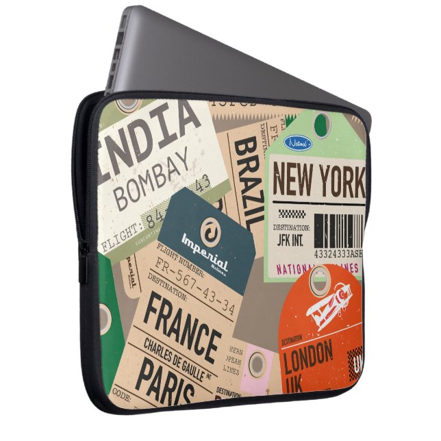 Housse Pour Ordinateur Portable Journal des voyages (Devant droit)