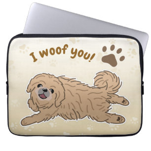 Housse Pour Ordinateur Portable Joyeux Amoureux des chiens Pekingese Je Vous Oubli
