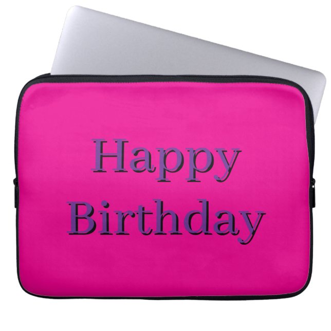 Housse pour ordinateur portable - Joyeux Anniversa (Devant)