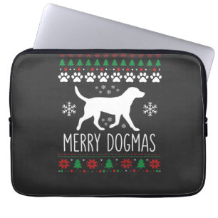 Housse Pour Ordinateur Portable Joyeux Dogmas Noël Chien Vecteur