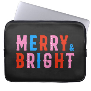 Housse Pour Ordinateur Portable Joyeux et lumineux, Joyeux Noël