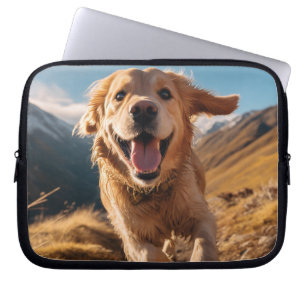 Housse Pour Ordinateur Portable Joyeux Golden Retriever en cours