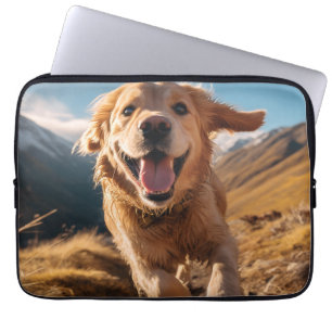 Housse Pour Ordinateur Portable Joyeux Golden Retriever en cours