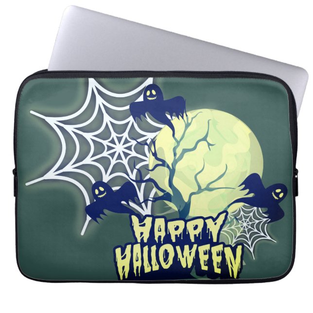 Housse Pour Ordinateur Portable Joyeux Halloween (Devant)