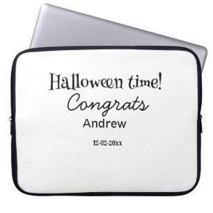 Housse Pour Ordinateur Portable Joyeux Halloween félicitations nom date année dipl