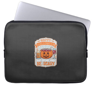 Housse Pour Ordinateur Portable Joyeux Halloween Manger Boire Être Effrayant Citro