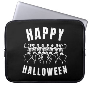 HOUSSE POUR ORDINATEUR PORTABLE JOYEUX HALLOWEEN SQUELETTES DANSEURS