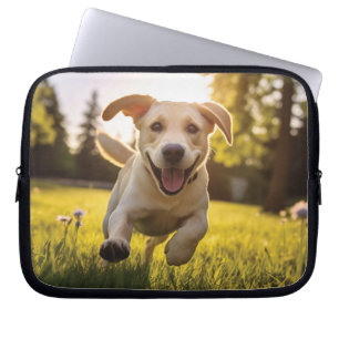 Housse Pour Ordinateur Portable Joyeux Labrador Puppy Running