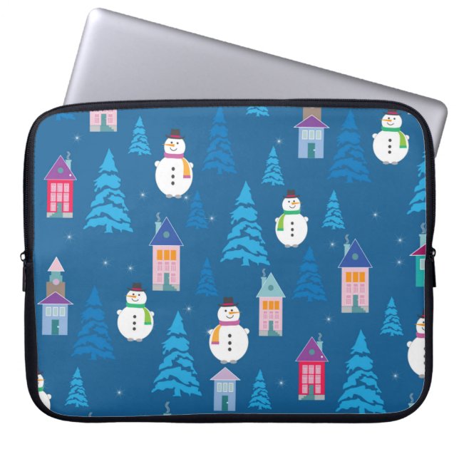Housse Pour Ordinateur Portable Joyeux Motif de Noël (Devant)