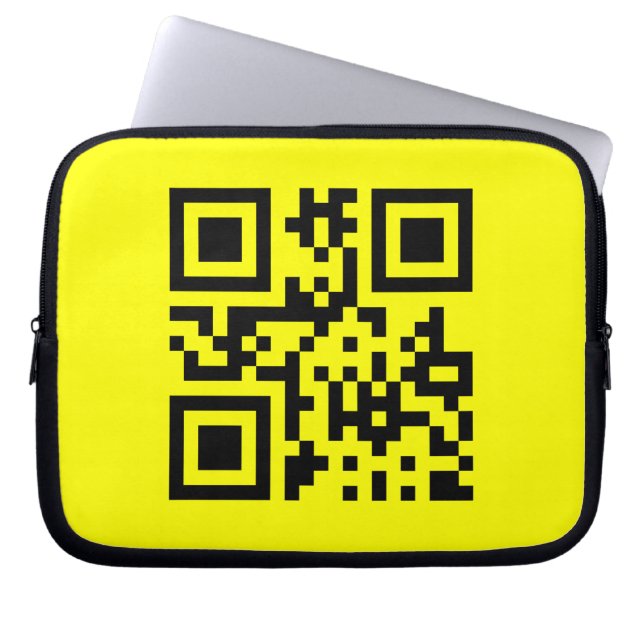 Housse Pour Ordinateur Portable ‹ Joyeux visage souriant Emoji — Code QR (Devant)