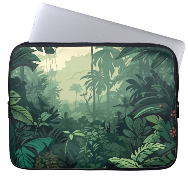 Housse Pour Ordinateur Portable jungle tropicale végétation exotique luxuriante pl (Devant)