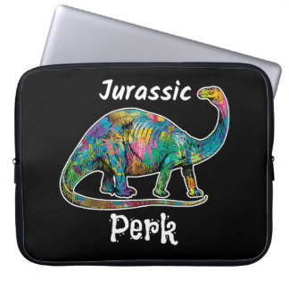 Housse Pour Ordinateur Portable Jurassic Perk Colorful Dinosaur Black