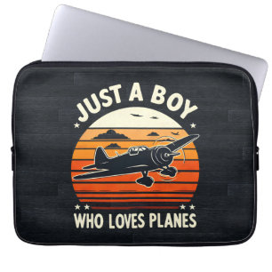Housse Pour Ordinateur Portable Juste Un Garçon Qui Aime Les Avions Vintage Avion