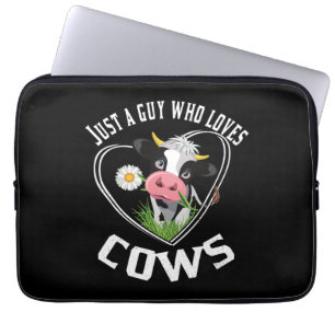 Housse Pour Ordinateur Portable Juste un gars qui aime les vaches, l'amant de la v