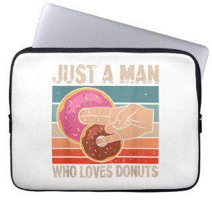 Housse Pour Ordinateur Portable Juste Un Homme Qui Aime Les Donuts 2 Dans Le Pinky