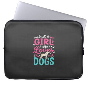 Housse Pour Ordinateur Portable Juste Une Fille Qui Aime Les Chiens