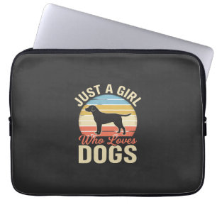 Housse Pour Ordinateur Portable Juste une fille qui aime les chiens amateur de chi
