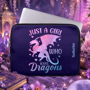 Housse Pour Ordinateur Portable Juste Une Fille Qui Aime Les Dragons - Fantastique