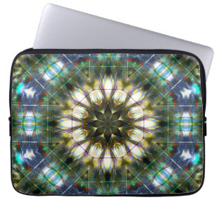 Housse Pour Ordinateur Portable Kaléidoscope circulaire et étoile en acrylique