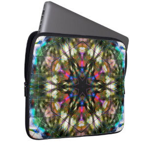 Housse Pour Ordinateur Portable Kaléidoscope foncé en acrylique 