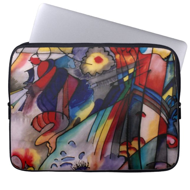 Housse Pour Ordinateur Portable Kandinsky 1913 Peinture Abstraite (Devant)