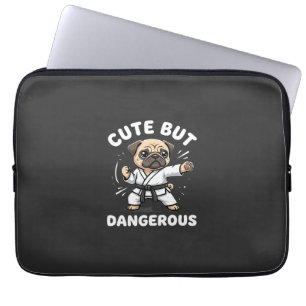 Housse Pour Ordinateur Portable Karateka de mignon mais dangereux Pug