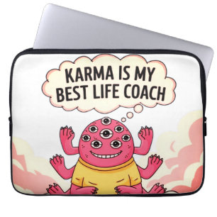 Housse Pour Ordinateur Portable Karma est mon meilleur entraîneur