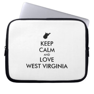Housse Pour Ordinateur Portable KEEP CALM et LOVE WEST VIRGINIA