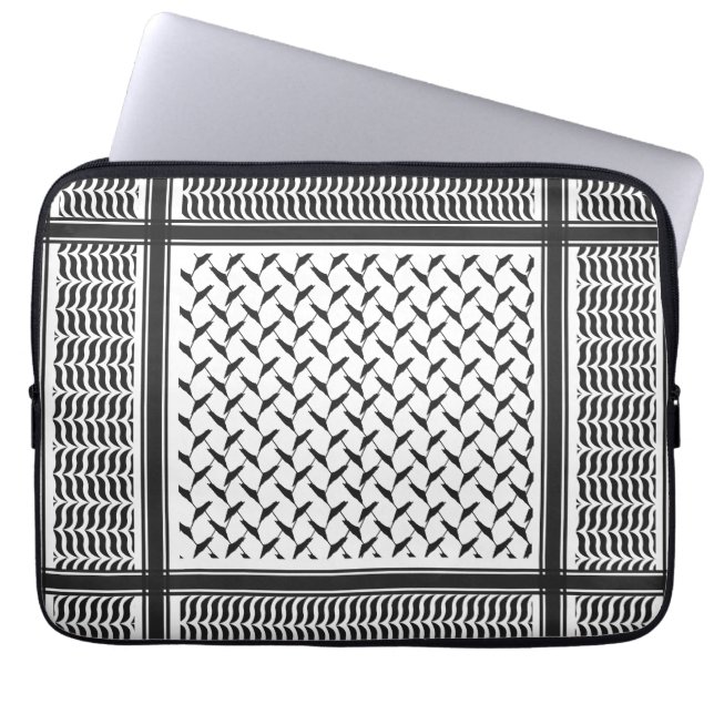 Housse Pour Ordinateur Portable Keffiyeh palestinien (Devant)