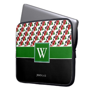 Housse Pour Ordinateur Portable KENYA Monogramme Christian GREEN Ordinateur portab