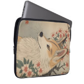 Housse Pour Ordinateur Portable Kitsune & cherry blossom (Devant droit)