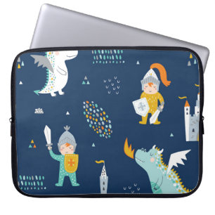 Housse Pour Ordinateur Portable Knight Dragon Castle Motif enfant
