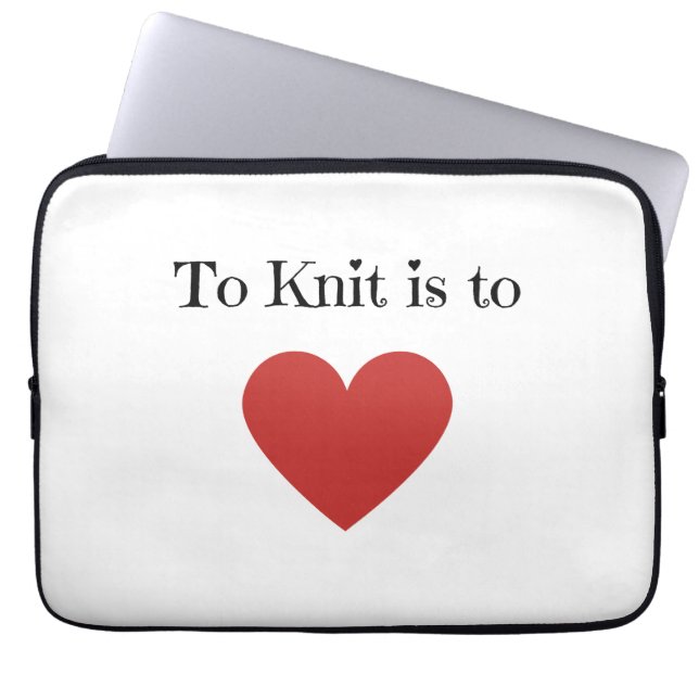 Housse Pour Ordinateur Portable Knit est aimer - (Devant)