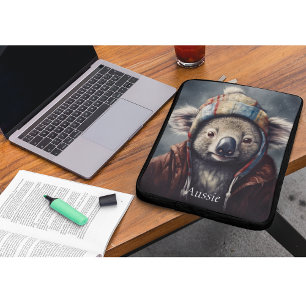 Housse Pour Ordinateur Portable koala adorable portant casquette mignon personnali