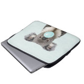 Housse Pour Ordinateur Portable Koala soufflant un chewing-gum bleu (Devant bas)