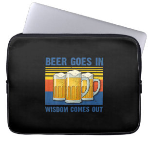 Housse Pour Ordinateur Portable La Bière Va Dans La Sagesse Sorte Vintage Annivers