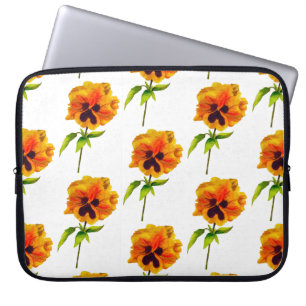 Housse Pour Ordinateur Portable "La fête du Pansy" sur un manchons d'ordinateur po