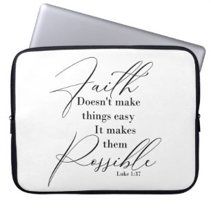 Housse Pour Ordinateur Portable La foi rend les choses possibles