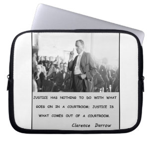 Housse Pour Ordinateur Portable La justice de Clarence Darrow sort de la salle