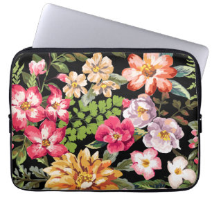 Housse Pour Ordinateur Portable La ketmie tropicale fleurit la douille florale