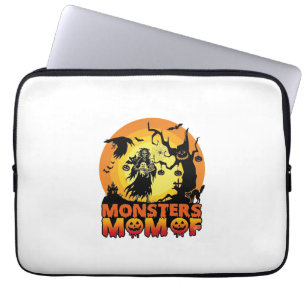 Housse Pour Ordinateur Portable La maman des monstres Halloween Monstre Fantôme Sq