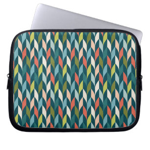 Housse Pour Ordinateur Portable La moitié du siècle Teal moderne et motif de